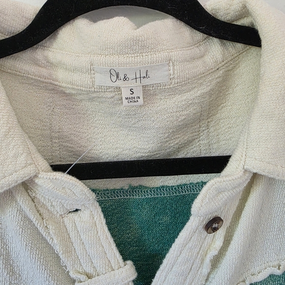 OLI & HALI Green And Cream Stripes With Stars - Picture 4 of 7